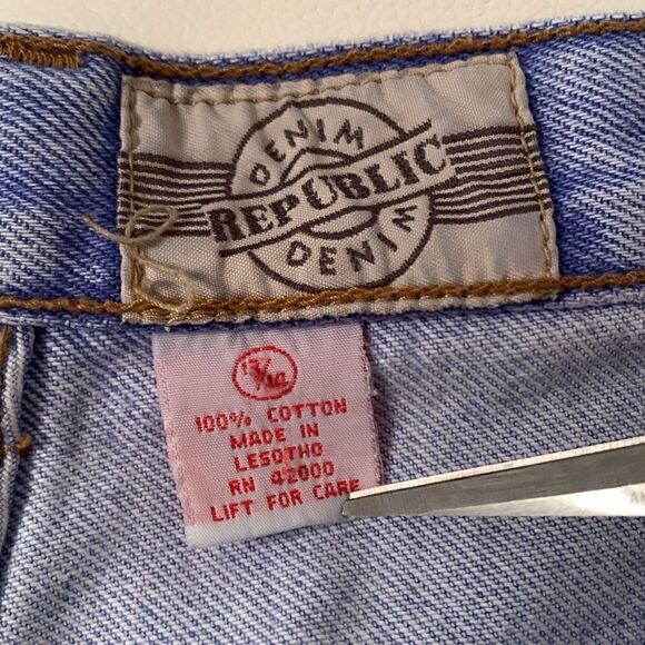 Vintage Denim Republic Cotton Flare High Rise Button Fly Size 13/14 - Picture 10 of 12